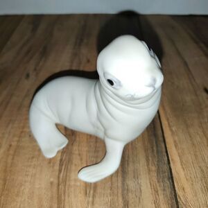 Cybis Porcelain Harp Seal Pup Figurine in Bisque. 1982 Vintage